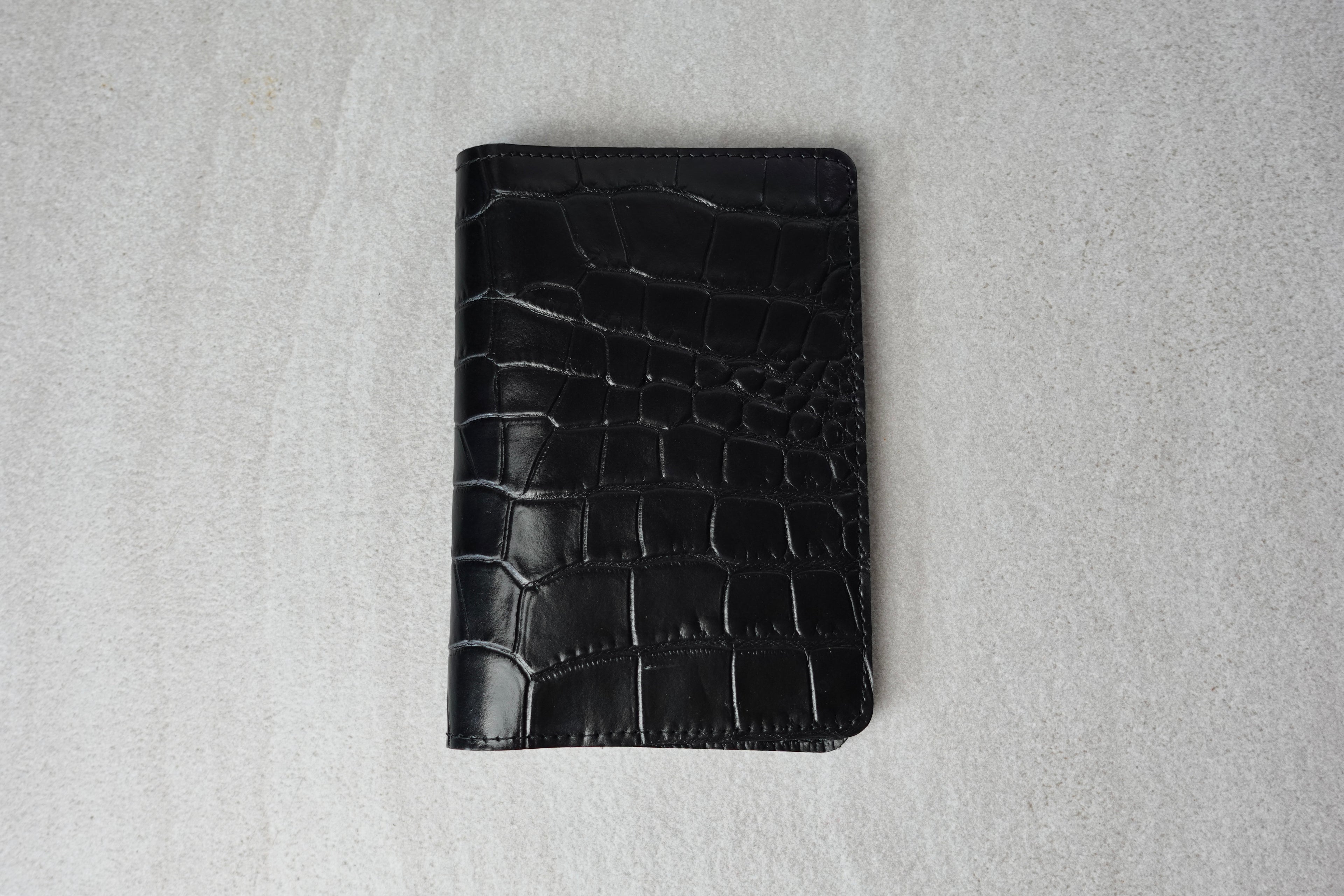 Wallet with Card Slots Black Croc