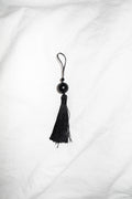 Tassle Charm with a Black Obsidian Stone