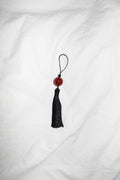 Tassle Charm with a Red Agate Stone Stone